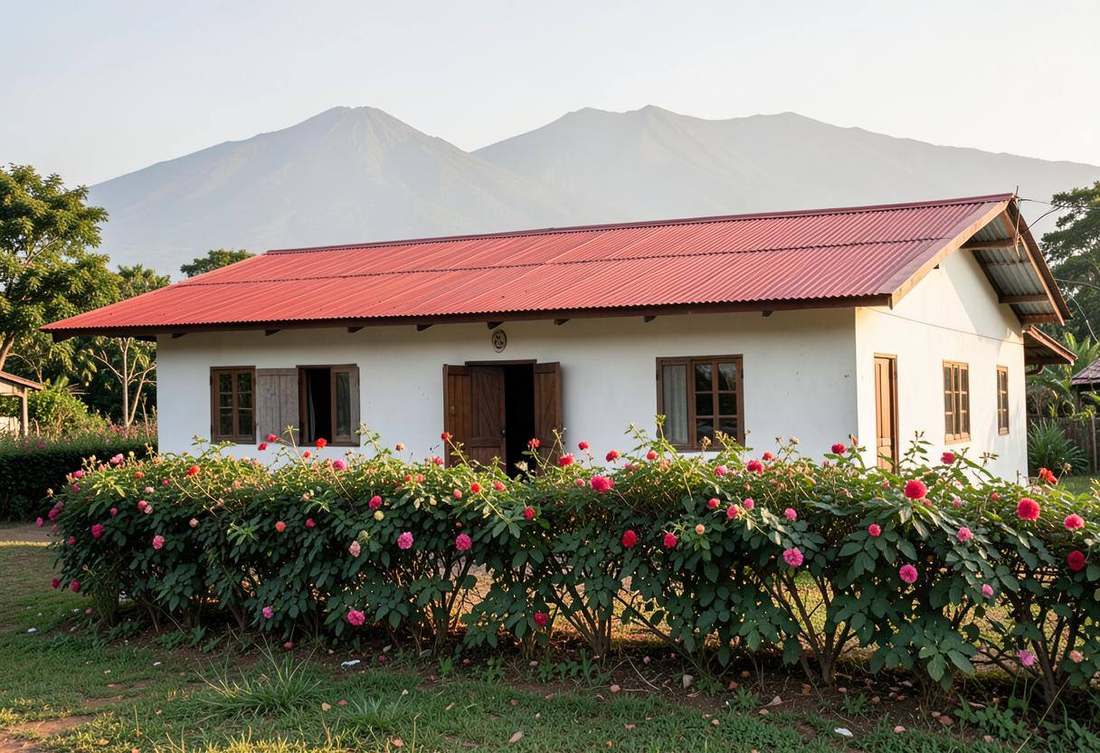 Illustrative northern Rwanda guesthouse setting